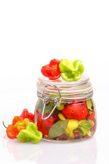 Fresh and canned mini hot peppers