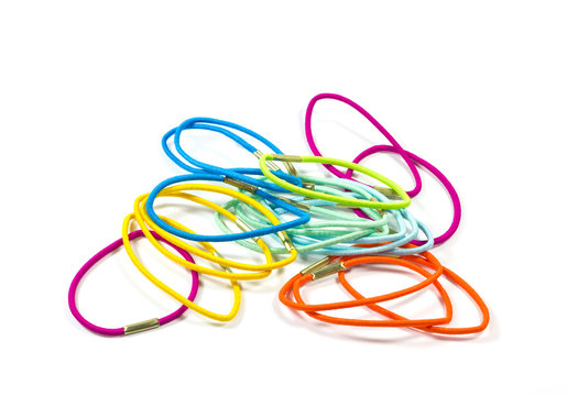 colorful hair bands .