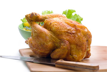 Delicious dinner - Roasted chiken, vegetable potatoes