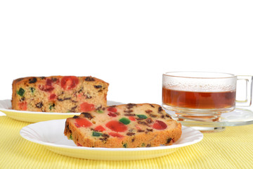fruit cake on a plate