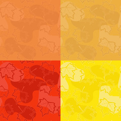 set of seamless maple patterns