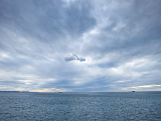 stormy weather on the sea