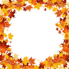 Herbst: Kreis mit Blättern