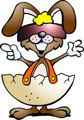illustration of an funny rabbit with cool sunglass