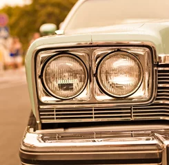 Photo sur Plexiglas Voitures anciennes cubaines photo de phares de voiture rétro