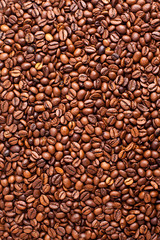 Coffee beans closeup background