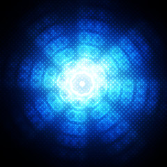 Abstract circles on blue background