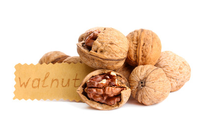 tasty walnuts, isolated on white