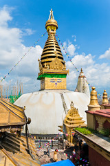 Monkey temple - Swayambhunath in Kathmandu Nepal