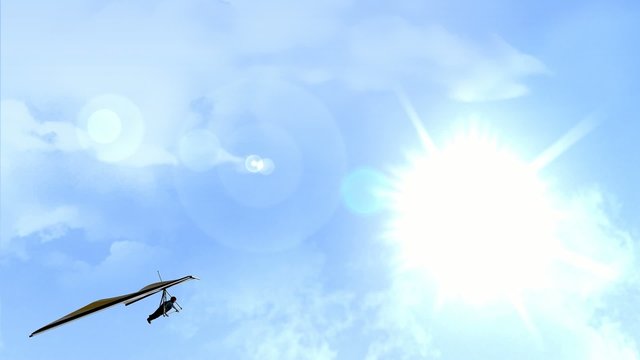 Air sport, hang gliding.