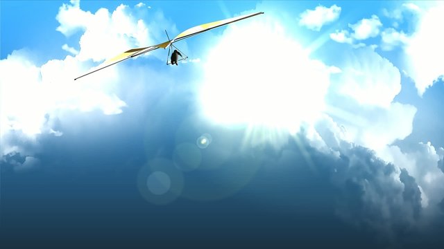 Air sport, hang gliding.