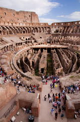 Italy - Roma - Coliseum Inside view with tourists