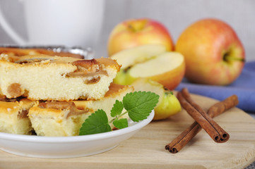 Cottage cheese and apple pie