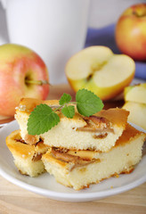 Cottage cheese and apple pie