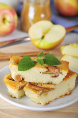 Cottage cheese and apple pie