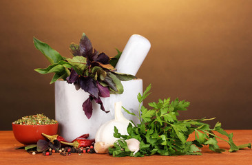 Set of ingredients and spice for cooking