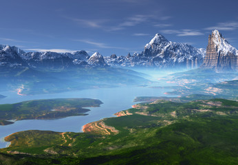 Fantasy Landscape - Mountains