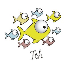 illustration of Fish Drawings