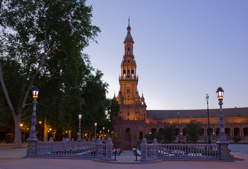Naklejka premium Plaza de Espana, Sewilla, Hiszpania
