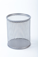 Trash can isolated on white