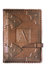 Leather cover of the diary