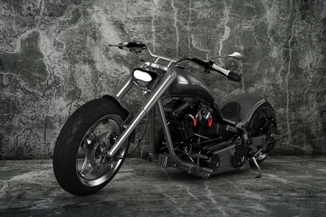 Foto op Plexiglas Motorfiets Aangepaste motor