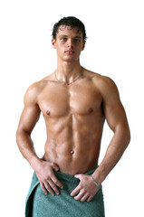 Fototapeta premium Wet Muscular Man