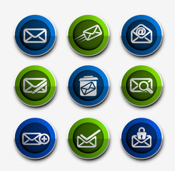 Set of Email Icons graphics for web icon collections.