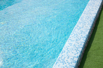 pool with blue clean water