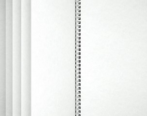 Open blank notebook, paper texture