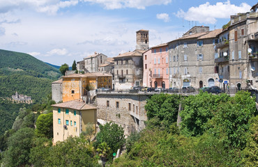 Fototapeta na wymiar Panoramiczny widok z Narni. Umbria. Włochy.