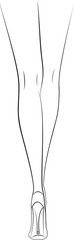 woman's legs in shoes with high heel