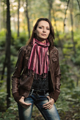 Early autumn portrait of girl