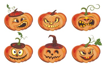 Halloween pumpkin set
