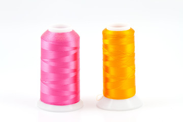multi-colored rainbow threads for sewing