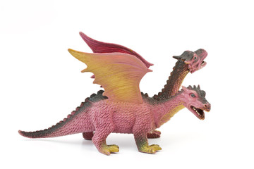 Obraz premium Toy plastic dinosaur on white baclground