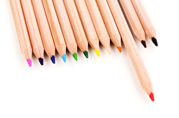 Color pencils isolated on white