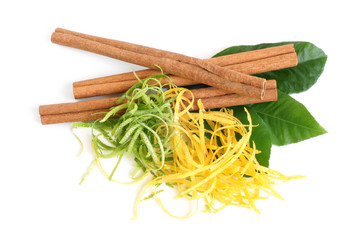 The composition of citron, cinnamon and lemon leaves