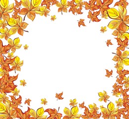 Vector illustration of autumnal  background