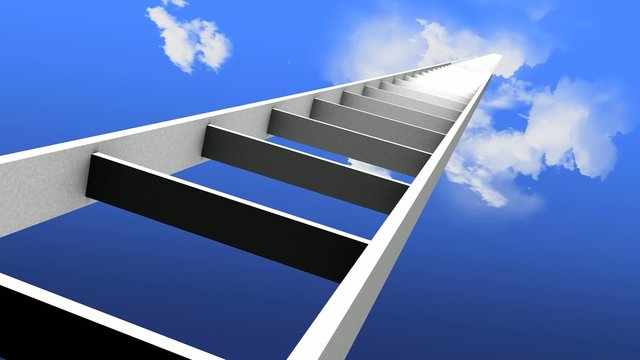 Sky's the limit concept animation.