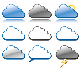 Cloud icon collection vector
