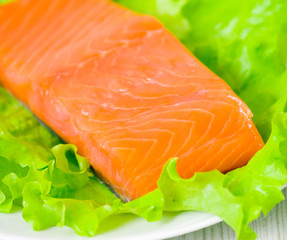 fresh smoked salmon fillet