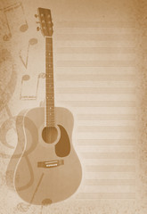 musical background with guitar