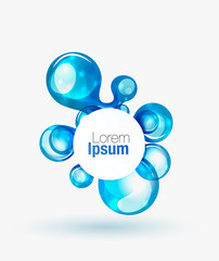 Technology liquid business emblem