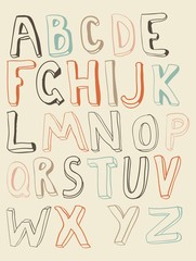 funky latin alphabet