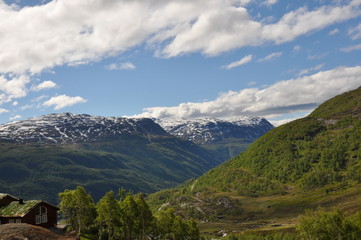 Fototapeta na wymiar Skigebiet w Norwegii, Roldalsfjellet