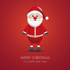 santa claus merry christmas red background