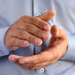man clapping, hands close-up images