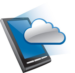 Mobile Phone Cloud vector
