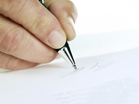 Unterzeichnen eines Dokuments